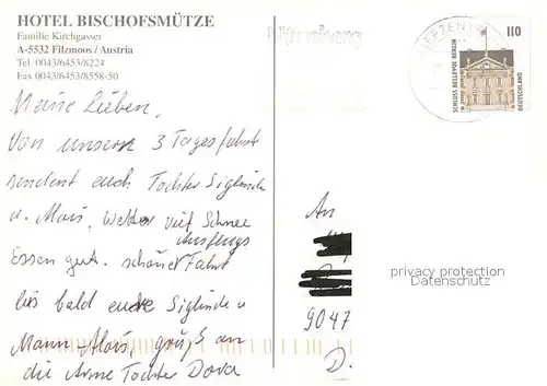 AK / Ansichtskarte Filzmoos Hotel Bischofsmuetze Filzmoos