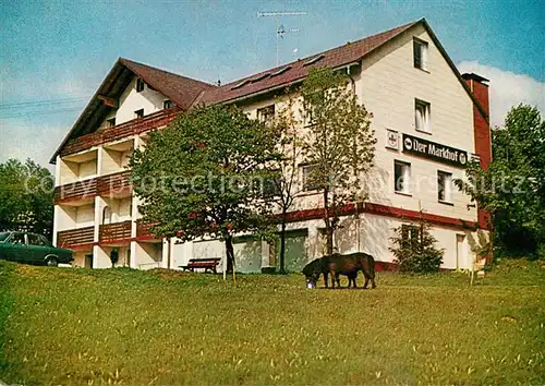 AK / Ansichtskarte Neubau_Fichtelberg Gasthof Pension Der Markhof Pony Neubau Fichtelberg