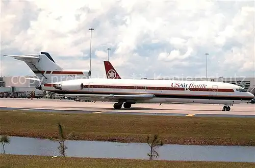 AK / Ansichtskarte Flugzeuge_Zivil US Air Shuttle Boeing 727 254 N916TS c n 20437 798 Flugzeuge Zivil