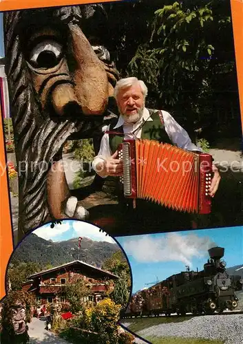 AK / Ansichtskarte Handharmonika Wurzenmax Studio Alte Muehle Ramsau Zillertal Tirol Autogramm  Handharmonika