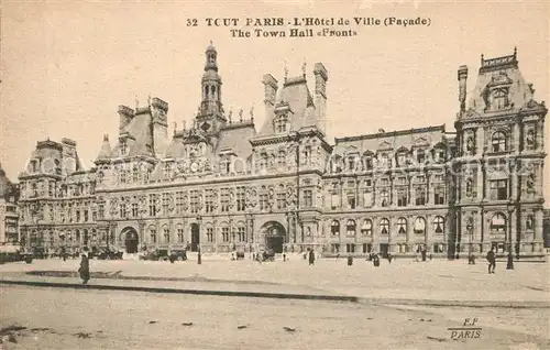 AK / Ansichtskarte Paris Hotel de Ville Facade Paris