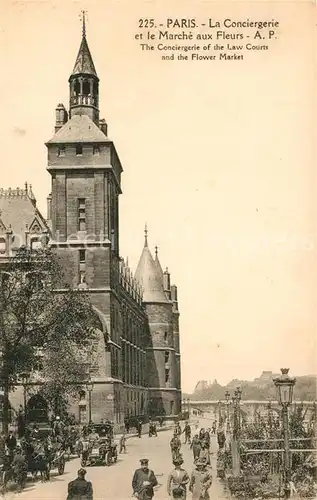 AK / Ansichtskarte Paris La Conciergerie et le Marche aux Fleurs Paris