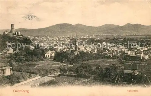 AK / Ansichtskarte Bad_Godesberg Panorama mit der Godesburg Bad_Godesberg