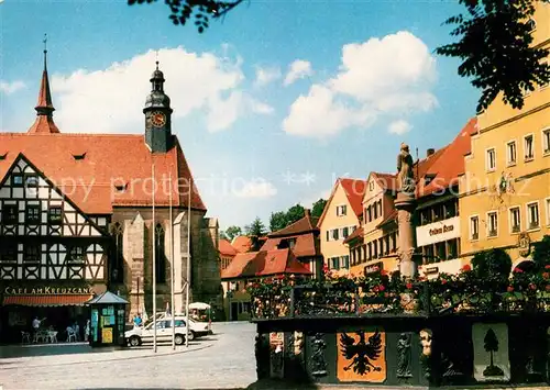 AK / Ansichtskarte Feuchtwangen Brunnen Innenstadt Feuchtwangen