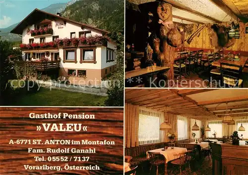 AK / Ansichtskarte St_Anton_Montafon Gasthof Pension Valeu St_Anton_Montafon