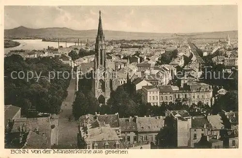 AK / Ansichtskarte Bonn_Rhein Blick von der Muensterkirche Bonn_Rhein