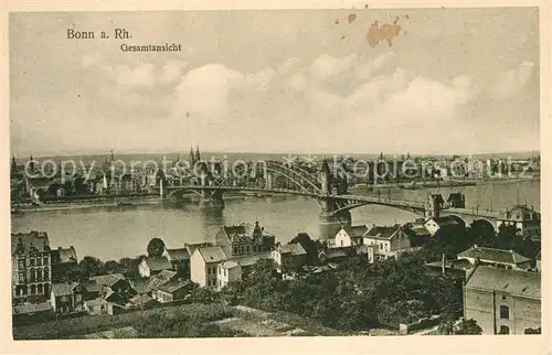 AK / Ansichtskarte Bonn_Rhein Panorama Rheinbruecke Bonn_Rhein