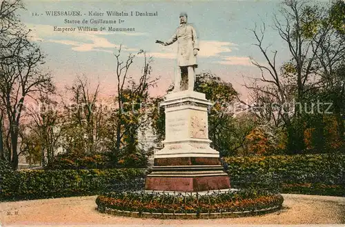 AK / Ansichtskarte Wiesbaden Kaiser Wilhelm I Denkmal Wiesbaden