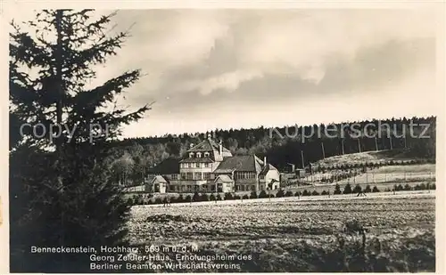 AK / Ansichtskarte Benneckenstein_Harz Georg Zeidler Haus Benneckenstein_Harz