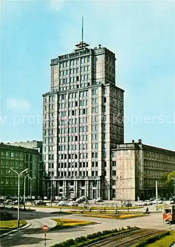 AK / Ansichtskarte Lodz Wiezowiec przy ulicy Henryka Sienkiewicza Wolkenkratzer Hochhaus Lodz