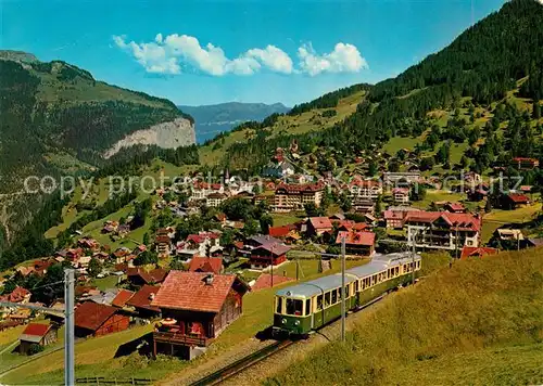 AK / Ansichtskarte Wengen_BE mit Wengernalpbahn Wengen_BE