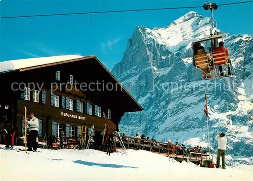 AK / Ansichtskarte Grindelwald Berghaus Bort Firstbahn Wetterhorn Grindelwald