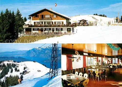 AK / Ansichtskarte Klewenalp Restaurant Alpstubli Winter Klewenalp