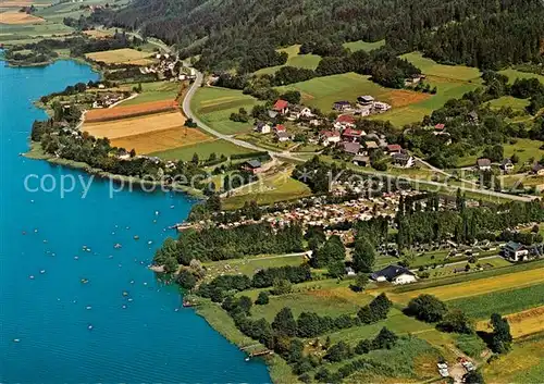 AK / Ansichtskarte Ossiach Alt Ossiach Suedufer Ossiachersee Strandcamping Fliegeraufnahme Ossiach