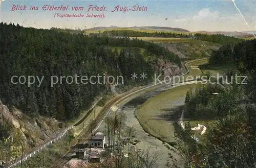 AK / Ansichtskarte Vogtlaendische_Schweiz Blick ins Elstertal vom Friedr Aug Stein Vogtlaendische Schweiz