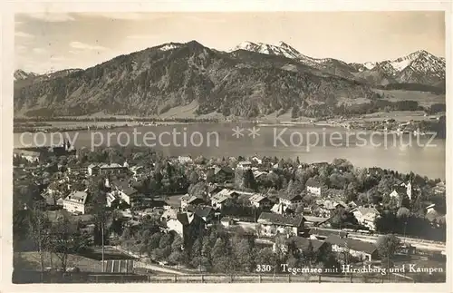 AK / Ansichtskarte Tegernsee mit Hirschberg und Kampen Tegernsee