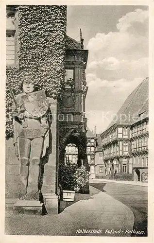 AK / Ansichtskarte Halberstadt Roland Rathaus Halberstadt