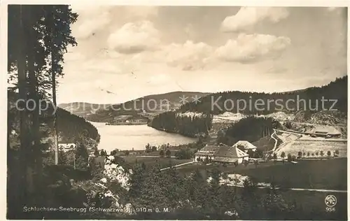 AK / Ansichtskarte Seebrugg Panorama mit Schluchsee Seebrugg