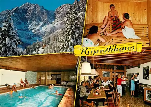 AK / Ansichtskarte Muehlbach_Hochkoenig Alpengasthof Rupertihaus Hallenbad Sauna Gebirgspanorama Muehlbach Hochkoenig