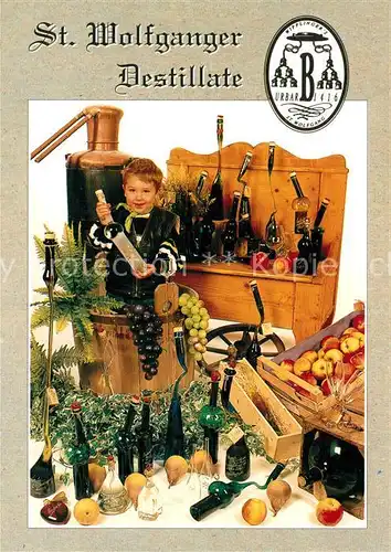 AK / Ansichtskarte St_Wolfgang_Salzkammergut St Wolfganger Destillate Benediktiner Schnaps Manufaktur Glasmanufaktur St_Wolfgang_Salzkammergut