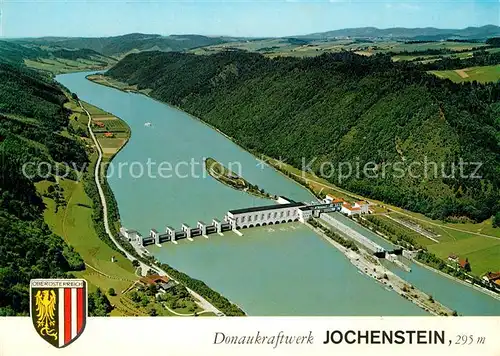 AK / Ansichtskarte Jochenstein_Niederbayern Donaukraftwerk Fliegeraufnahme Jochenstein_Niederbayern