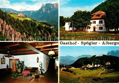AK / Ansichtskarte Lengmoos_Ritten Gasthof Pension Spoegler Landschaftspanorama Alpen Lengmoos Ritten