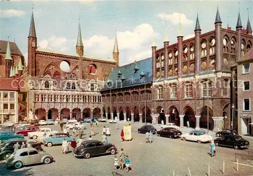 AK / Ansichtskarte Luebeck Marktplatz Rathaus Luebeck