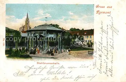 AK / Ansichtskarte Bad_Pyrmont Stahlbrunnenhalle Bad_Pyrmont