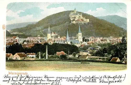 AK / Ansichtskarte Wernigerode_Harz Stadt und Schloss Wernigerode Harz