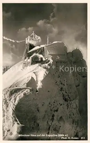 AK / Ansichtskarte Zugspitze mit Muenchner Haus Zugspitze