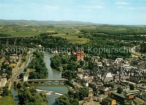 AK / Ansichtskarte Limburg_Lahn Fliegeraufnahme Lahnpartie mit Dom Limburg_Lahn