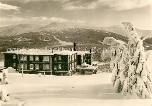 AK / Ansichtskarte Krkonose Petrova bouda Winter Krkonose