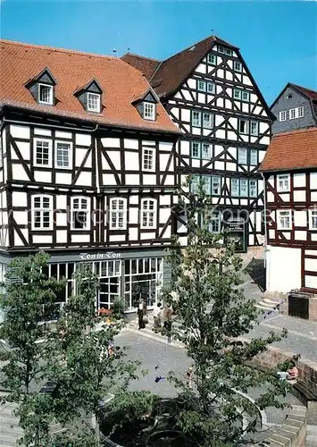 AK / Ansichtskarte Marburg_Lahn Augustinergasse Fachwerk Marburg_Lahn