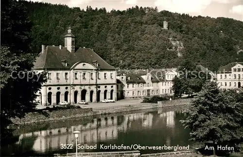 AK / Ansichtskarte Karlshafen_Bad Am Hafen Karlshafen_Bad