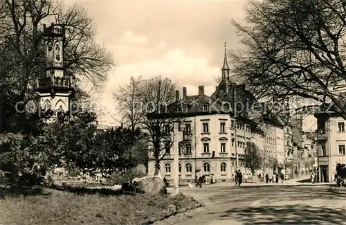 AK / Ansichtskarte Freiberg_Sachsen August Bebel Strasse Freiberg Sachsen