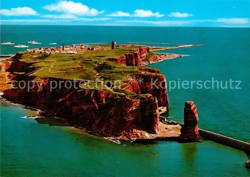 AK / Ansichtskarte Helgoland mit Oberland Fliegeraufnahme Helgoland