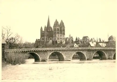 AK / Ansichtskarte Limburg_Lahn Bruecke Kirche Limburg_Lahn