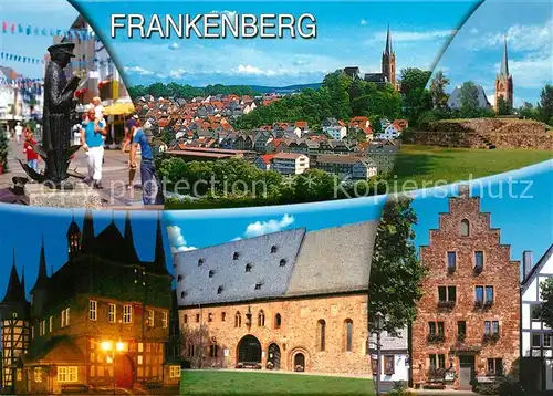 AK / Ansichtskarte Frankenberg_Eder Markt Panorama Schloss Frankenberg Eder