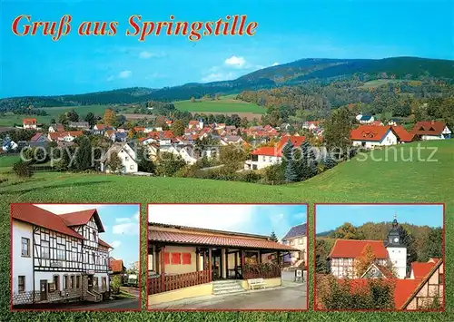 AK / Ansichtskarte Springstille Gasthaus Zur guten Quelle Einkaufszentrum Kirche Springstille