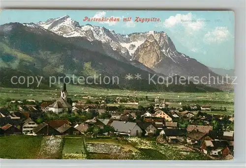 AK / Ansichtskarte Partenkirchen mit Zugspitze Partenkirchen