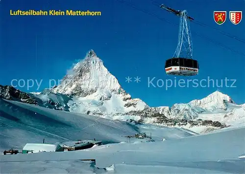 AK / Ansichtskarte Seilbahn Klein Matterhorn Zermatt  Seilbahn