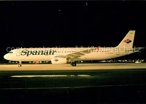 AK / Ansichtskarte Flugzeuge_Zivil Spanair A321 231 EC HPM c n 1276 Flugzeuge Zivil