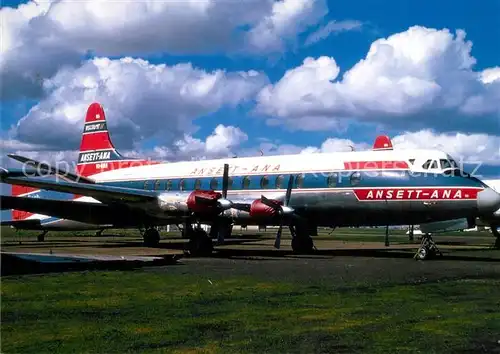 AK / Ansichtskarte Flugzeuge_Zivil Ansett Ana Lockheed L 188 Electra VH RMK  Flugzeuge Zivil