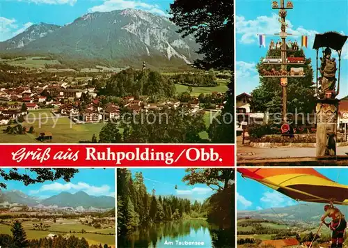 AK / Ansichtskarte Ruhpolding Taubersee Drachenflieger Ruhpolding