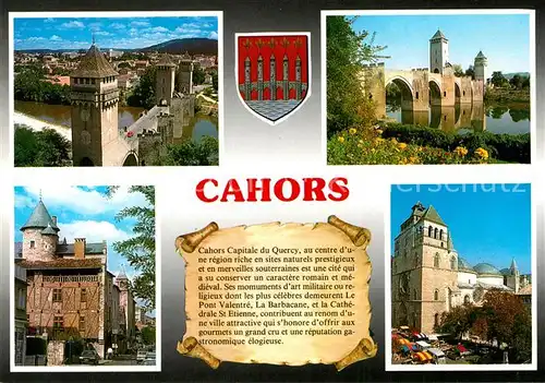 AK / Ansichtskarte Cahors Le Pont Valentre La Barbacane et la Cathedrale St Etienne Cahors