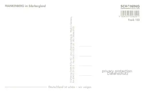 AK / Ansichtskarte Frankenberg_Eder Schmalhorst Fussgaengerzone Panorama Gasthof Frankenberg Eder