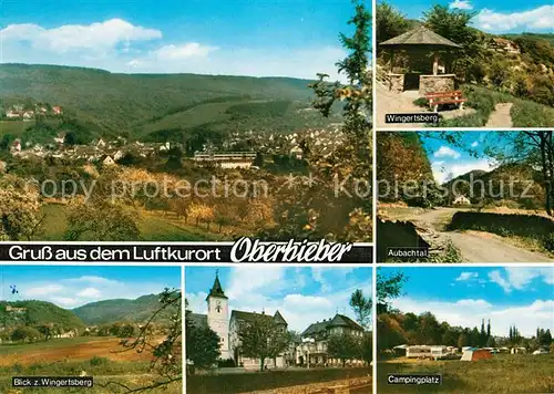 AK / Ansichtskarte Oberbieber Panorama Wingertsberg Aubachtal Kirche Campingplatz Oberbieber