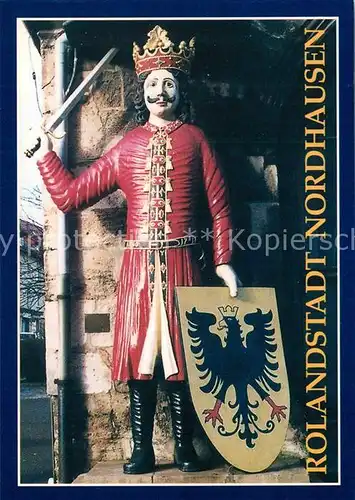 AK / Ansichtskarte Nordhausen_Thueringen Roland Statue Nordhausen Thueringen