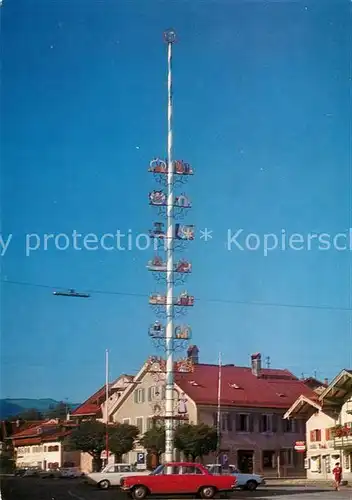 AK / Ansichtskarte Miesbach Marktplatz mit Maibaum Miesbach