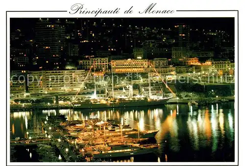 AK / Ansichtskarte Monaco Le Port de la Principaute la nuit Monaco